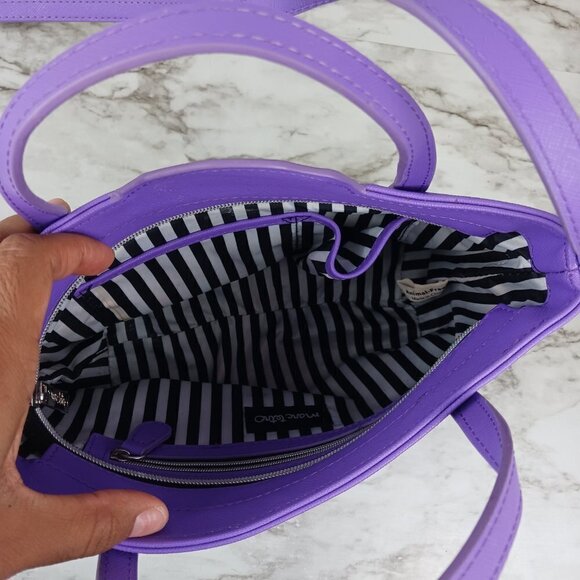 Marc Tetro Bichon Frise Purple Tote crossbody & wallet - Picture 11 of 15